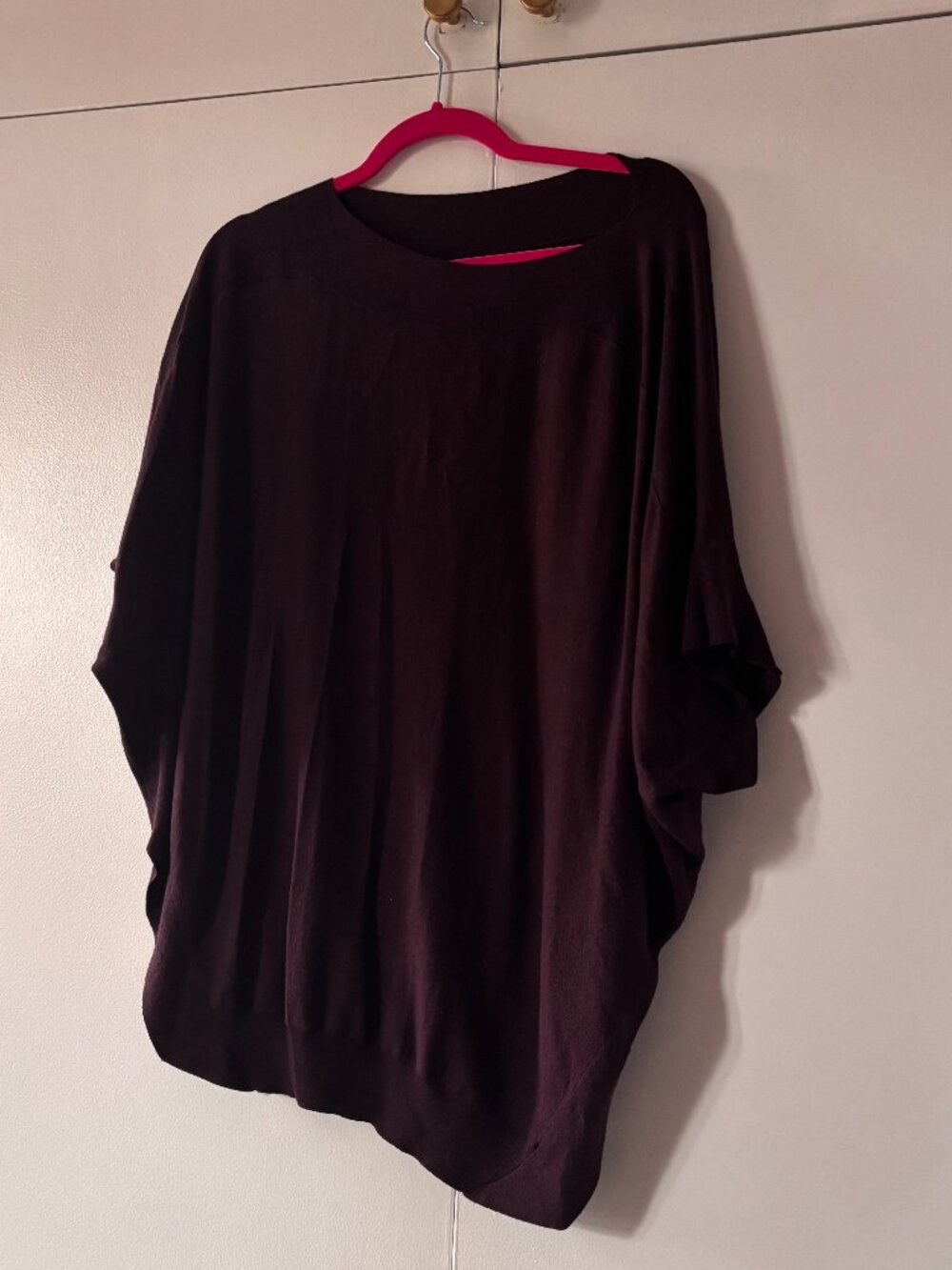 Splendid Batwing Sweater Burgundy XS Cashmere Blend